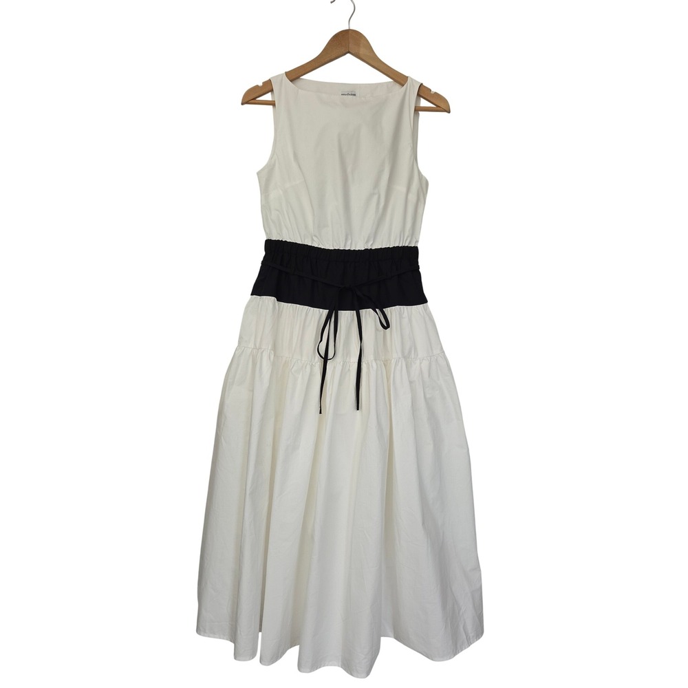 Area Stars Two Tone Midi Dress White Black Women Size S NWT $225